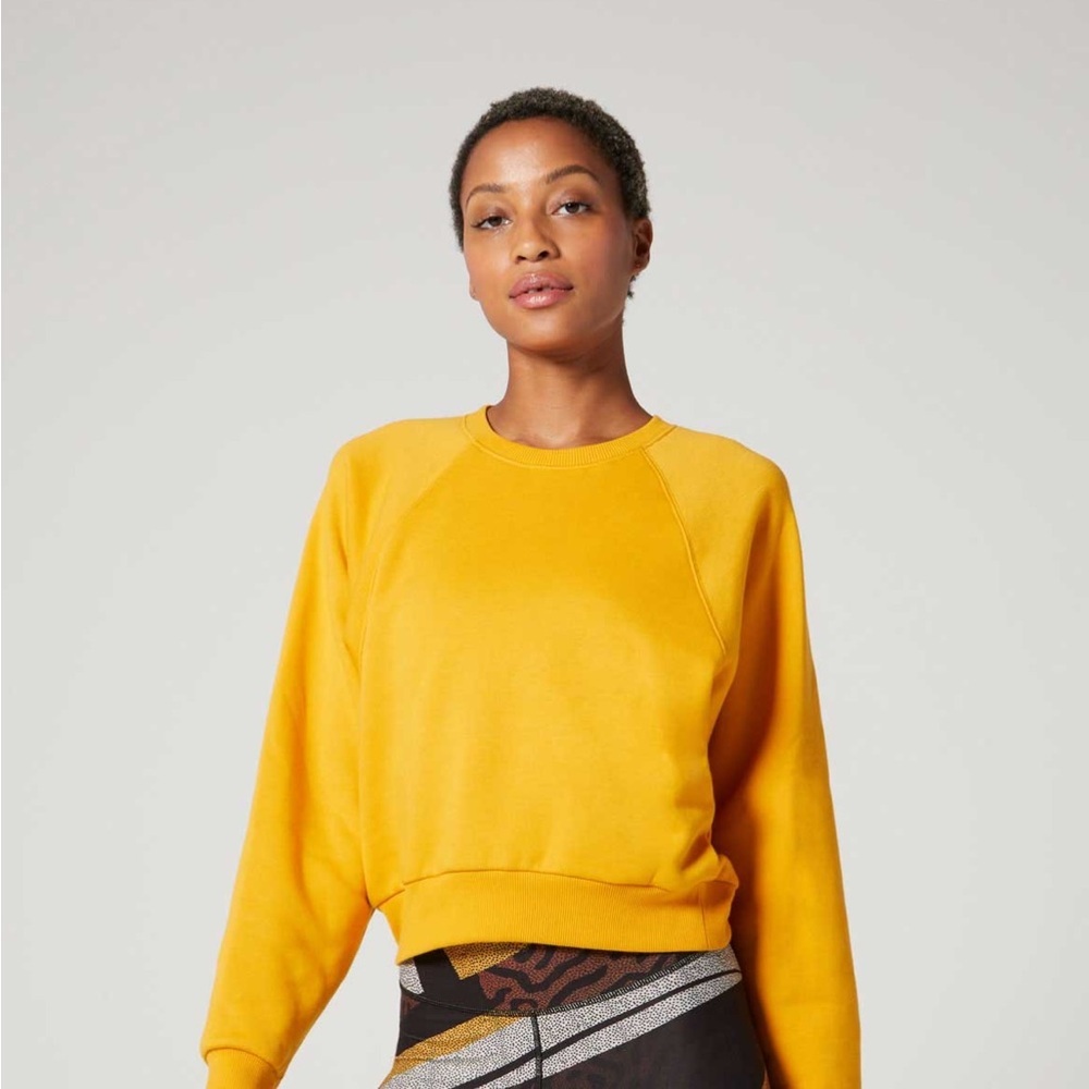 NWOT- Wear It To Heart- Armor Raglan Sweatshirt Marigold, Size Small